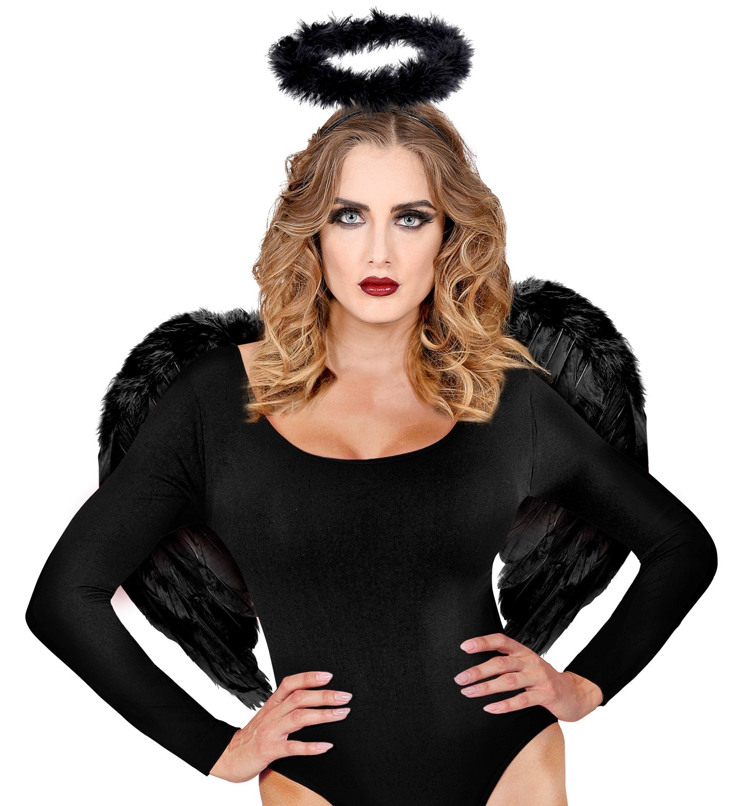 Kostümflügel Schwarze Feder – Mittelgroß 50x40cm von Widmann - Fasnacht24.ch