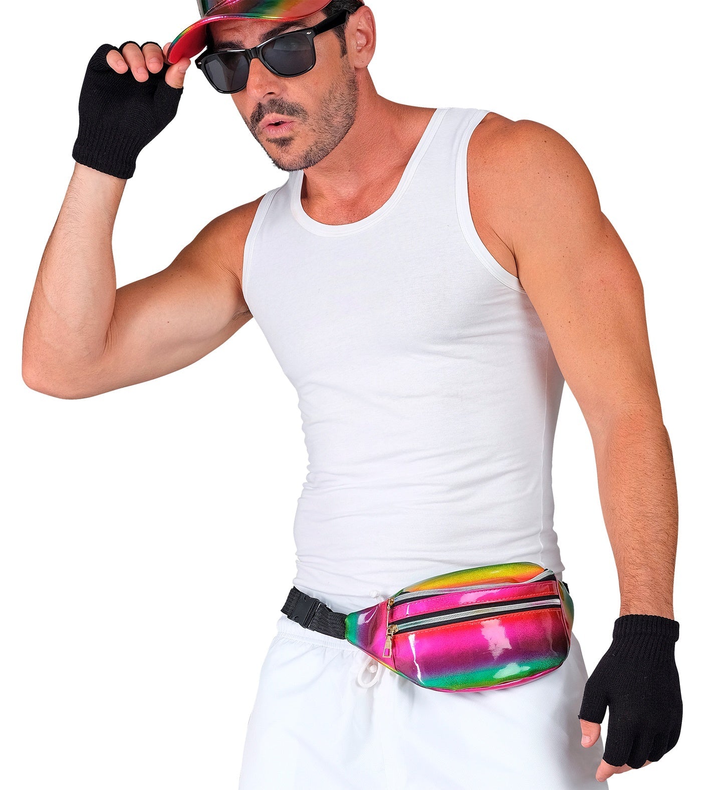 Schwarze fingerlose Wollhandschuhe aus weicher Wolle mit elastischem Bund für Unisex.