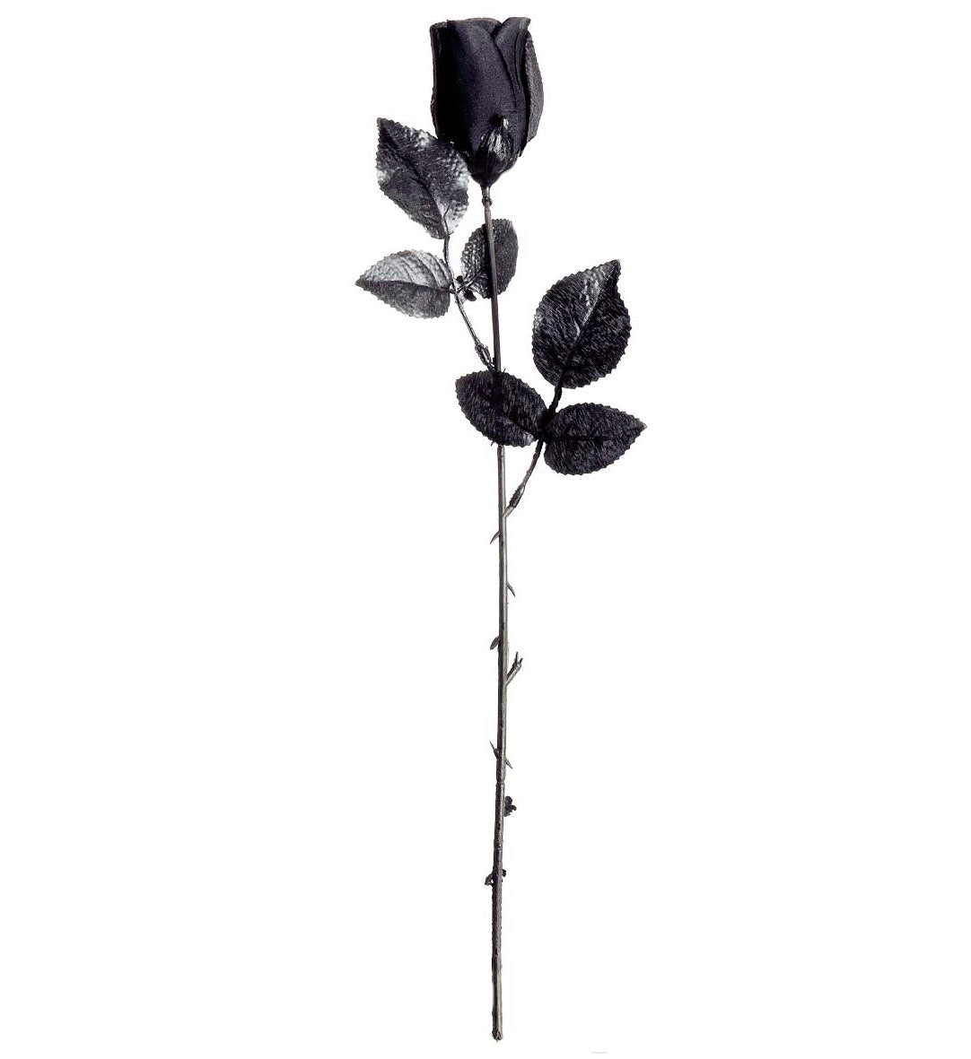Künstliche Schwarze Rose – 44cm Blumendekoration von Widmann - Fasnacht24.ch