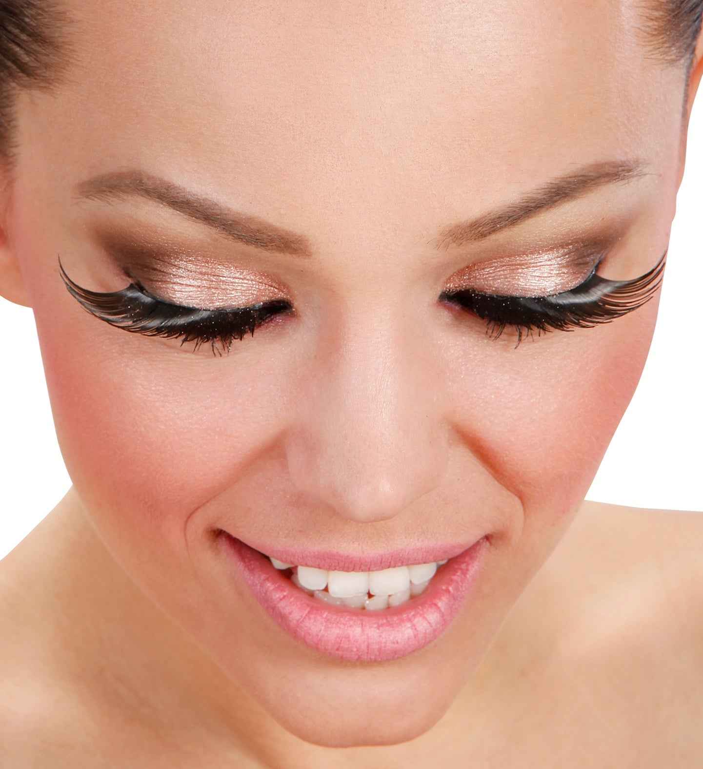 Widmann Schwarze Spitzflügel Falsche Wimpern Mit Kleber – Wiederverwendbar - Fasnacht24.ch