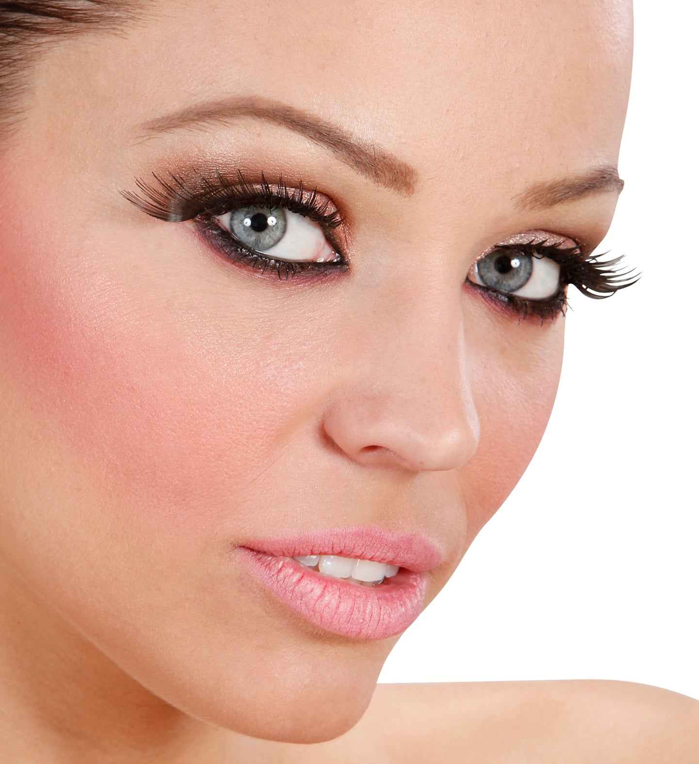 Widmann Schwarze Spitzflügel Falsche Wimpern Mit Kleber – Wiederverwendbar - Fasnacht24.ch