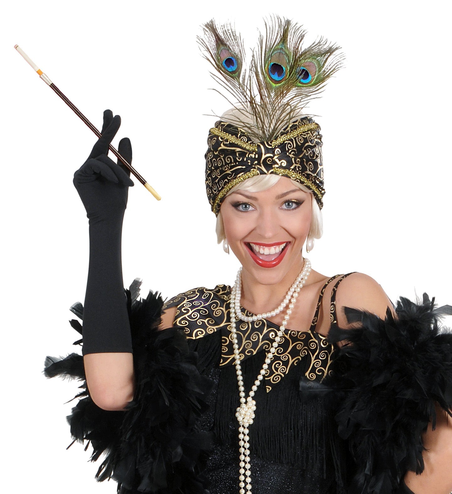 Widmann Zigarettenhalter – 30cm Kunststoff, Matt Schwarz - Fasnacht24.ch