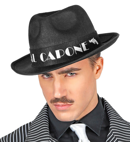 "SCHWARZER AL CAPONE HUT" aus Filz – Ansicht 5