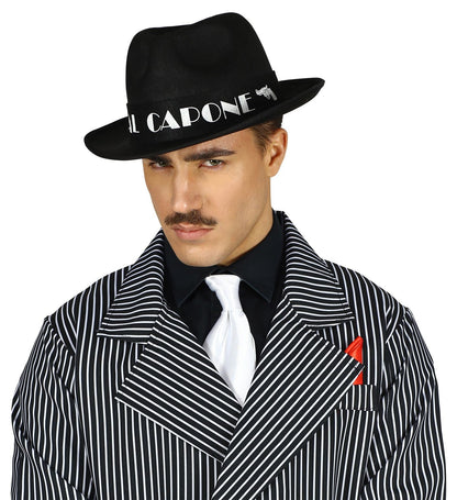 "SCHWARZER AL CAPONE HUT" aus Filz – Ansicht 3