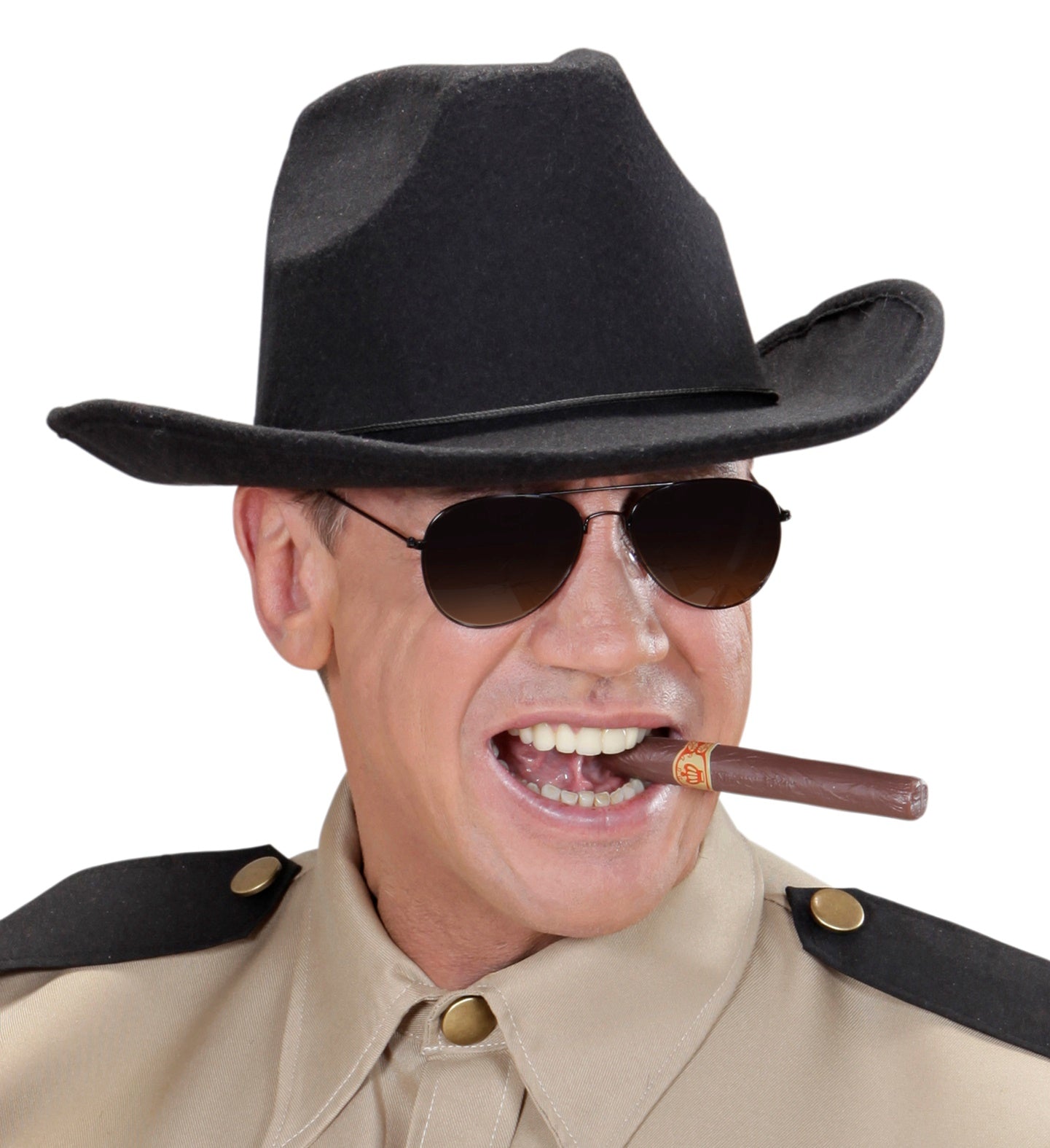 Cowboyhut Aus Gebürstetem Filz – Widmann Schwarzer Atmungsaktiv - Fasnacht24.ch