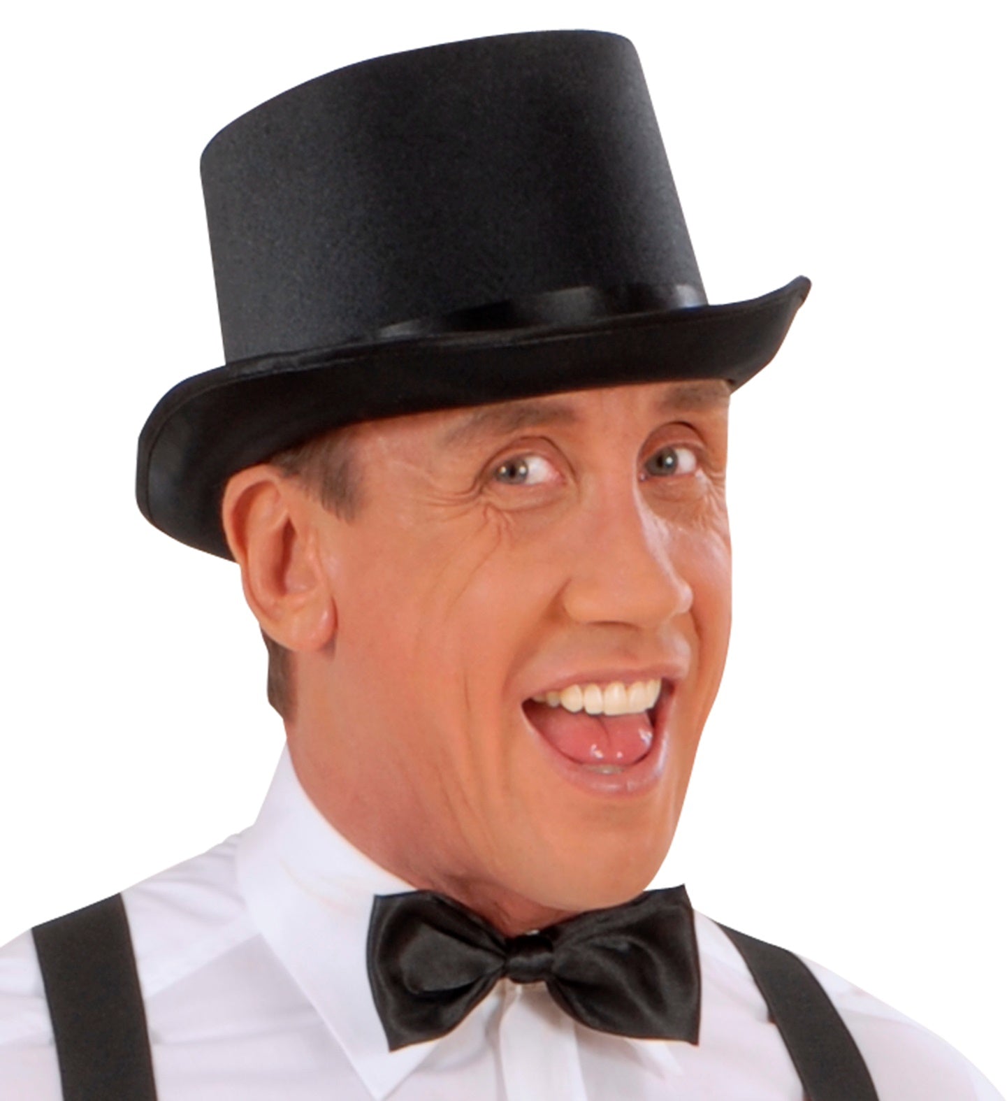 Zylinder Hut – Widmann Schwarzer Satin Top Hat Für Herren - Fasnacht24.ch