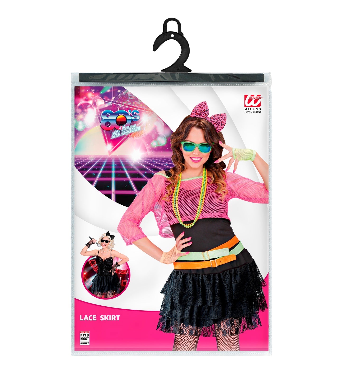 Schwarzer Tutu Rock mit Spitze, schwingend und elegant, ideal für Damen.