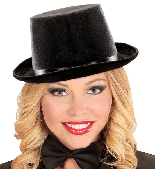 Widmann Samt Zylinderhut – Schwarz | Eleganter Herrenhut - Fasnacht24.ch