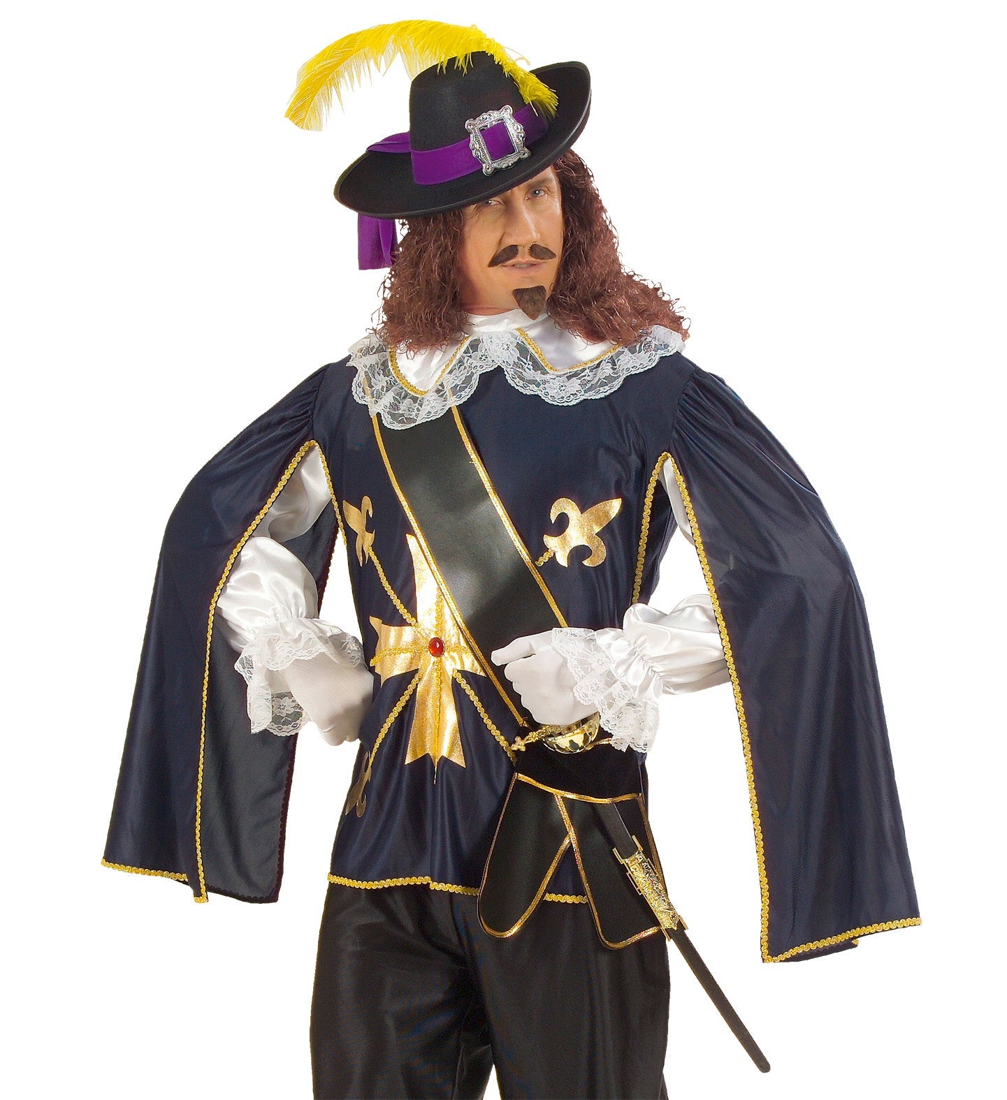 Brauner Lederoptik Schwerthalter für Spielschwerter mit schnellem Verschluss.