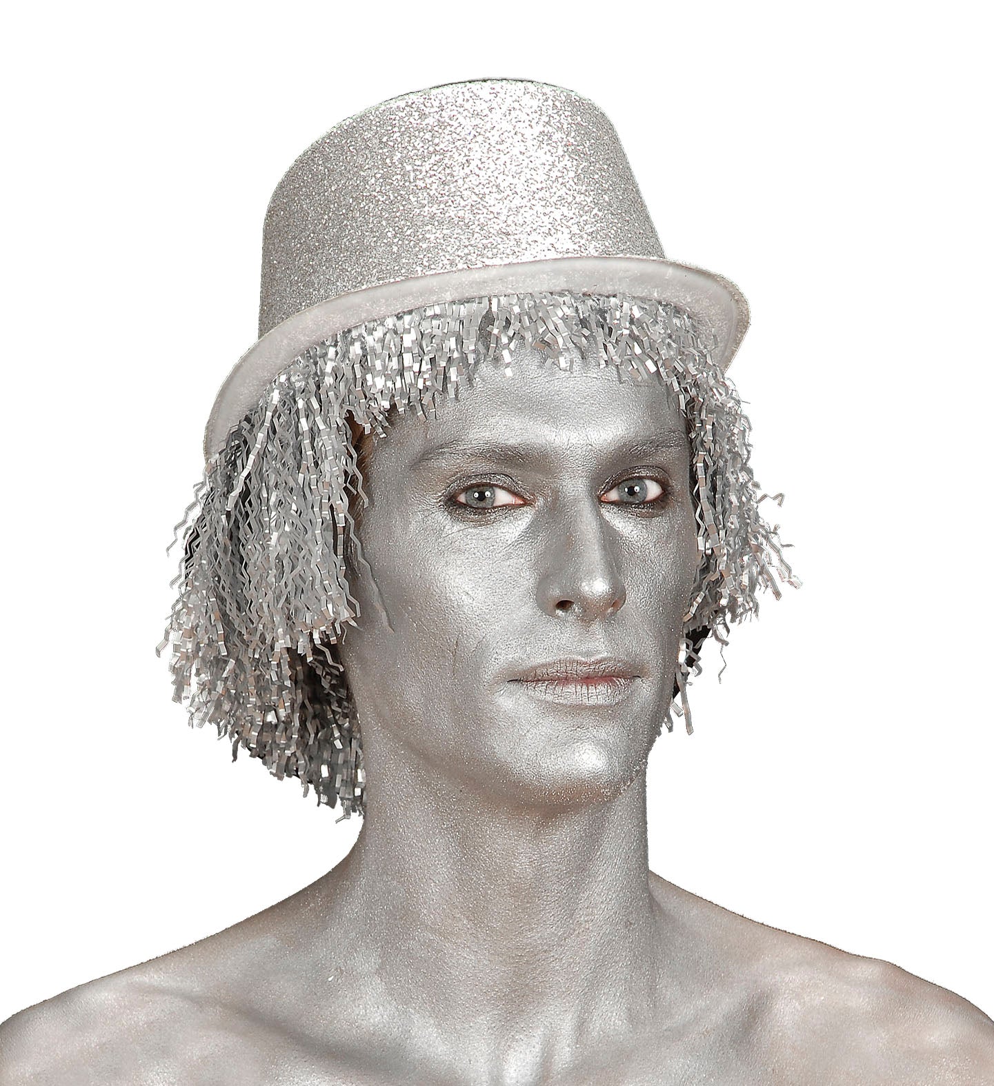 Widmann Silbercreme-Make-up in einem 28ml Tube für Haut und Haare, glänzende silberne Farbe.