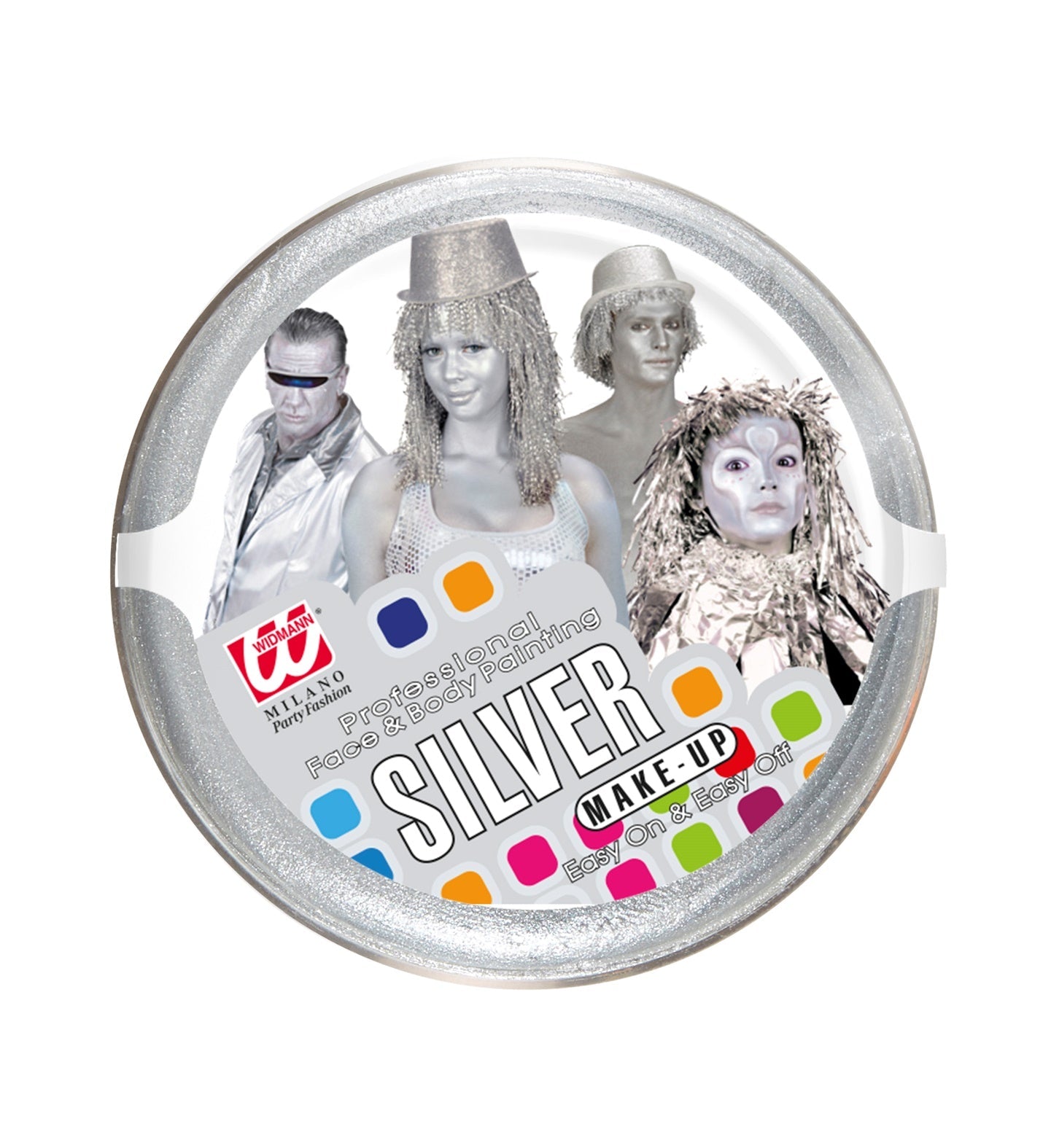 Widmann Aqua Schminke – Silber Face & Body Makeup 25g Wasseraktiv - Fasnacht24.ch