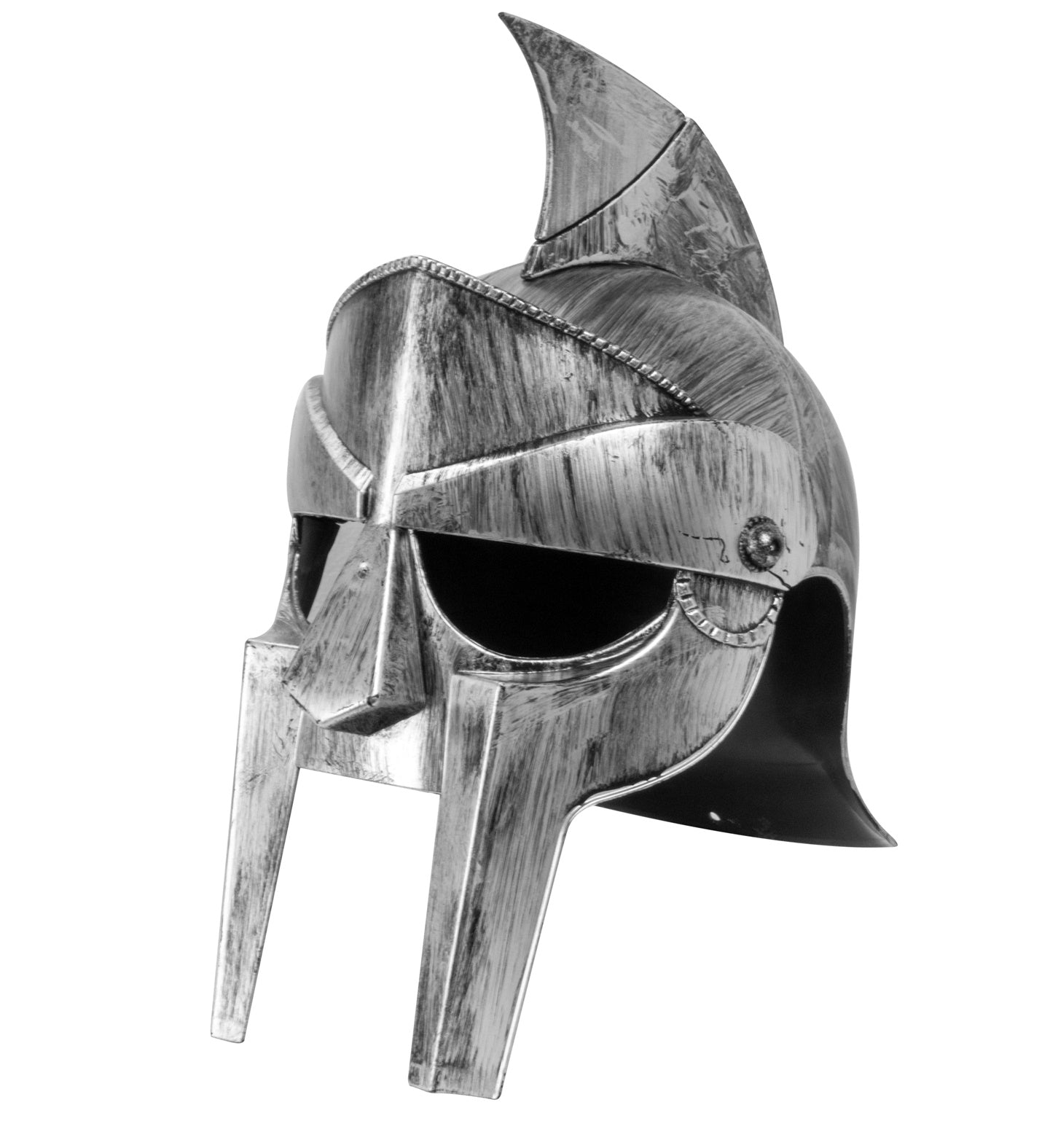 Robuster brauner Spartaner Helm mit klappbarem Visier und verstellbarem Kinnriemen für Erwachsene.