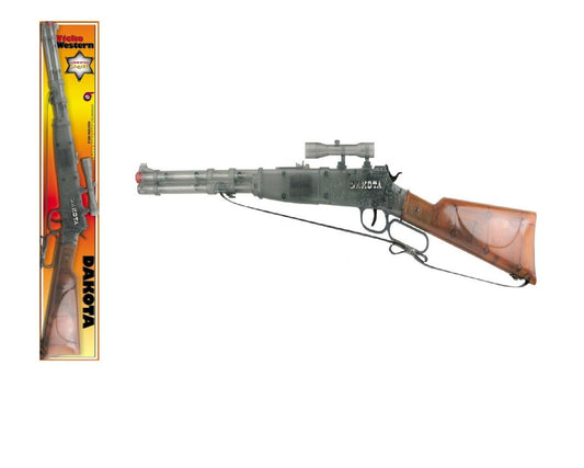 Transparentes 64 cm langes Spielzeuggewehr mit 100 Schuss und sichtbarem Mechanismus