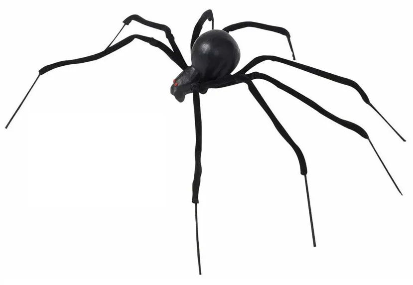 Halloween Deko – Widmann Bewegliche Schwarze Witwe Spinne 90cm - Fasnacht24.ch