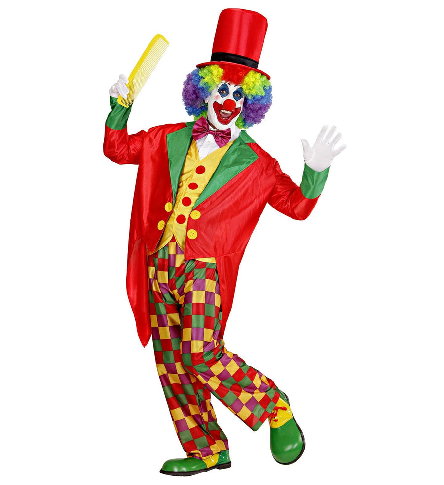 Widmann Super Clown Kostüm Herren – 5-teiliges Set Mit Frack Und Hut - Fasnacht24.ch