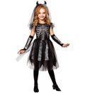 Widmann Teufels Braut Kinderkostüm – Schwarz-Graues Kleid Mit Schleier - Fasnacht24.ch