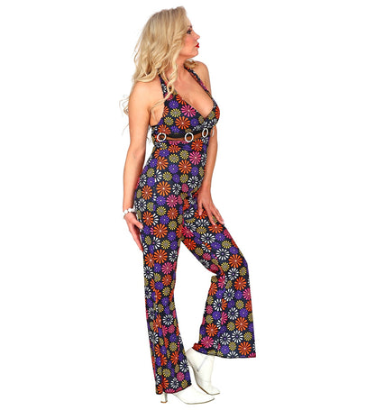 Widmann 70er Hippie Damen Overall – Paisley Muster, Atmungsaktiv - Fasnacht24.ch – Seitenansicht