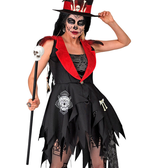 Gothic Gehstock Totenkopf – Widmann 80cm Schwarzer Holzstock - Fasnacht24.ch