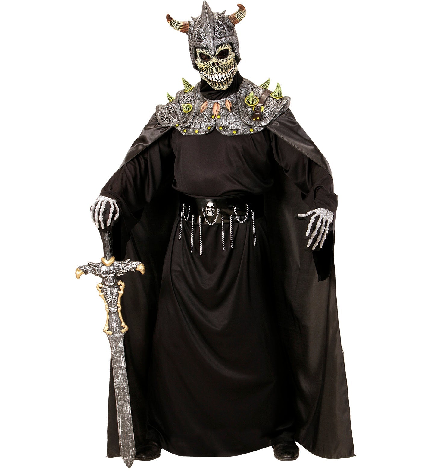 Widmann Totenkopf Warlord Kostüm – Schädelmaske, Schulterrüstung & Umhang - Fasnacht24.ch