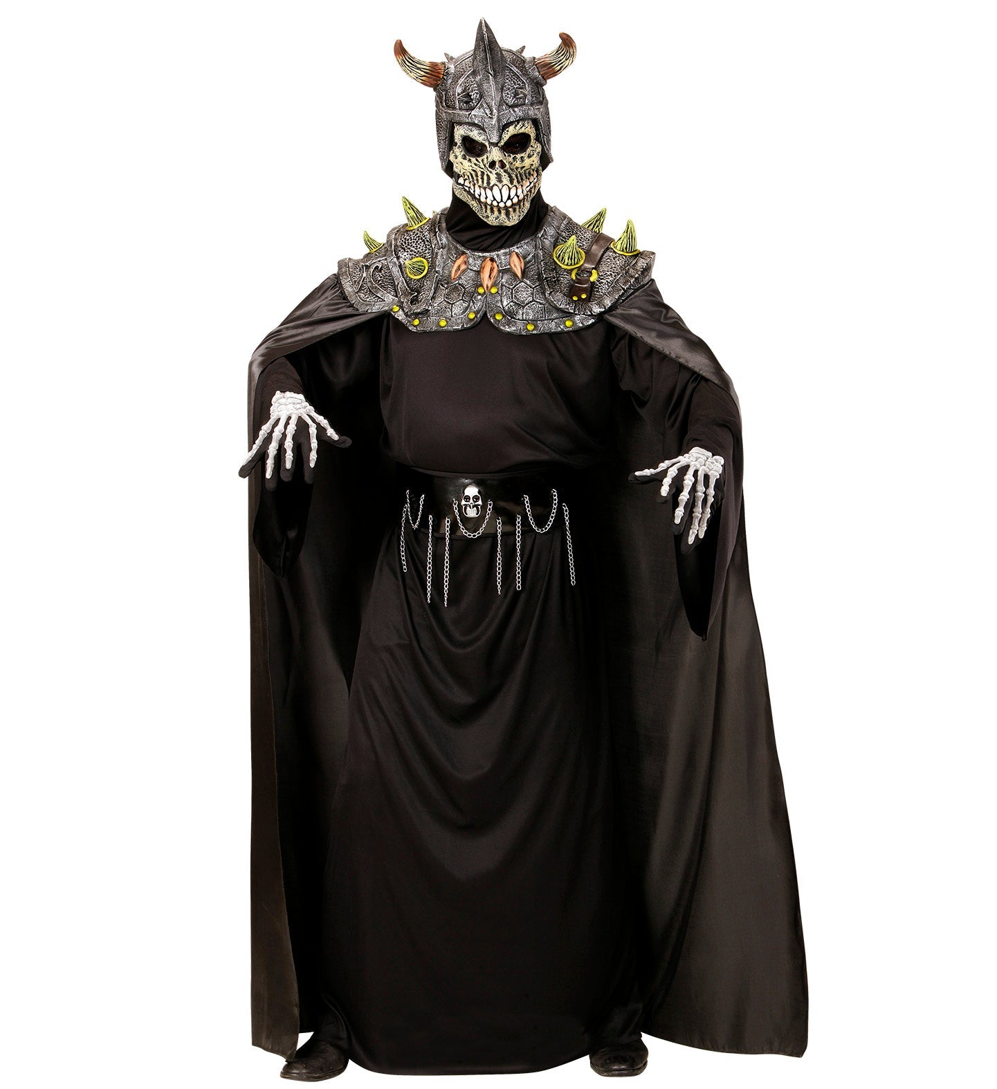 Widmann Totenkopf Warlord Kostüm – Schädelmaske, Schulterrüstung & Umhang - Fasnacht24.ch