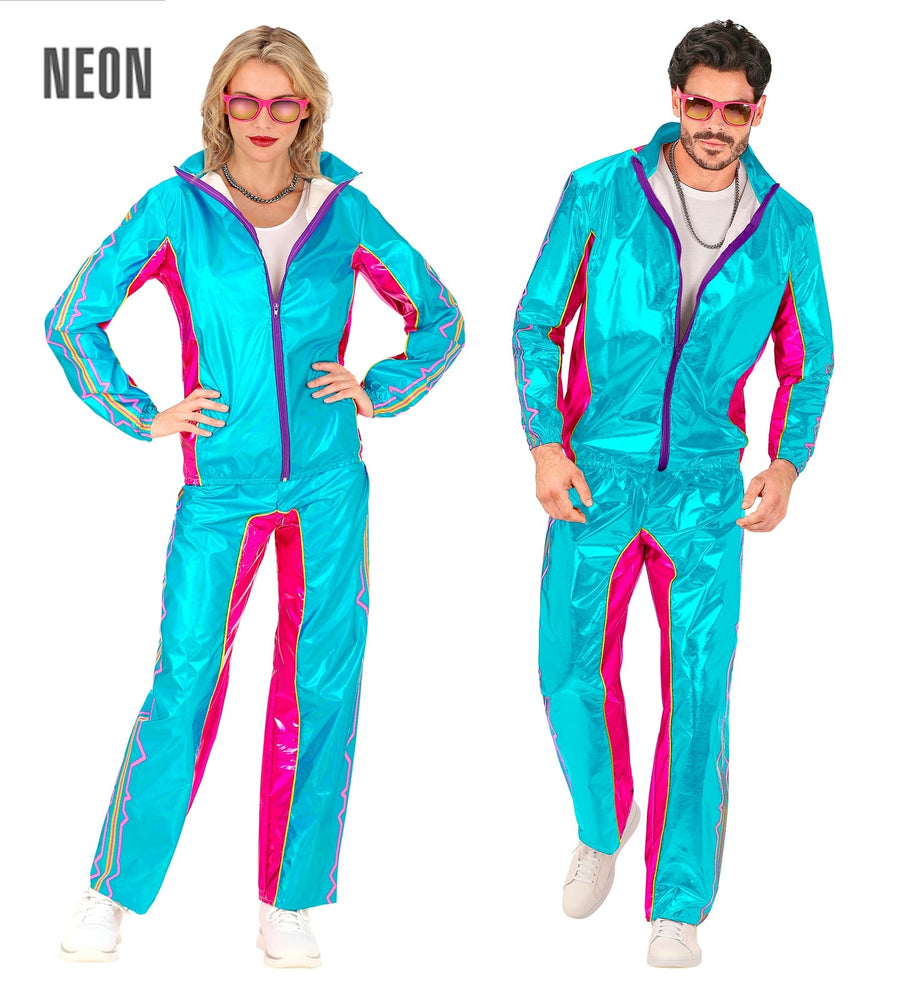 Jogginganzug Metallic – Widmann Unisex Trainingsanzug Türkis - Fasnacht24.ch