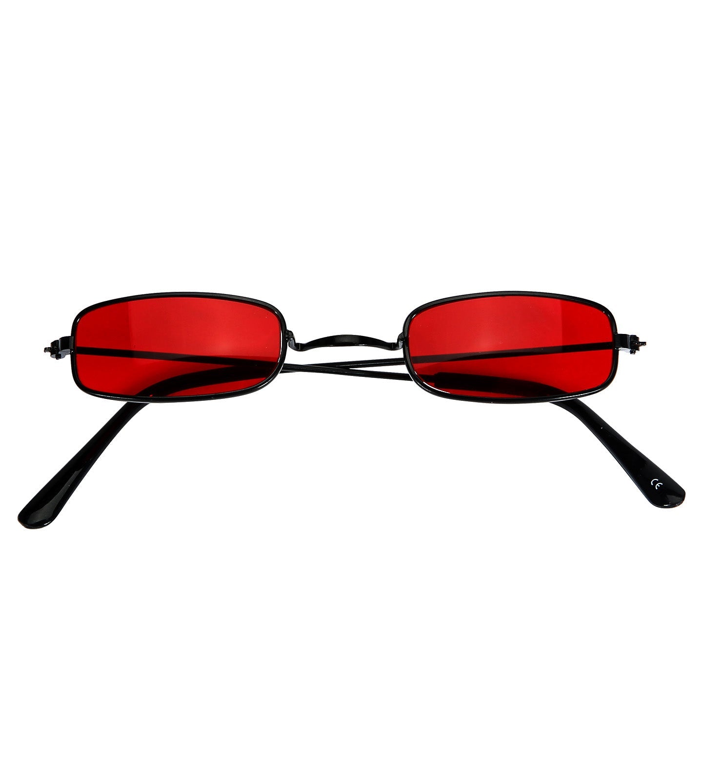 Widmann Vampir Brille Rot with lightweight black frame and blood-red lenses.