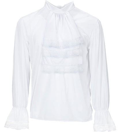Widmann Vampirhemd Weiss mit Jabot Herren Kostümhemd Halloween Fasnacht – Seitenansicht