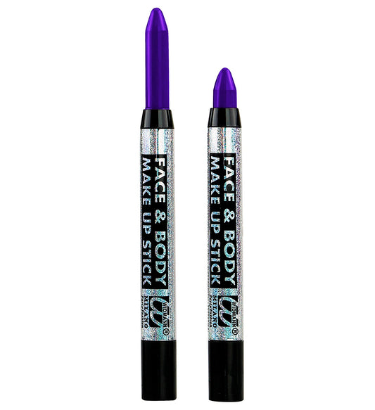 Violetter Aqua Schminke Stift mit feiner Spitze für präzise Gesichtsbemalung.