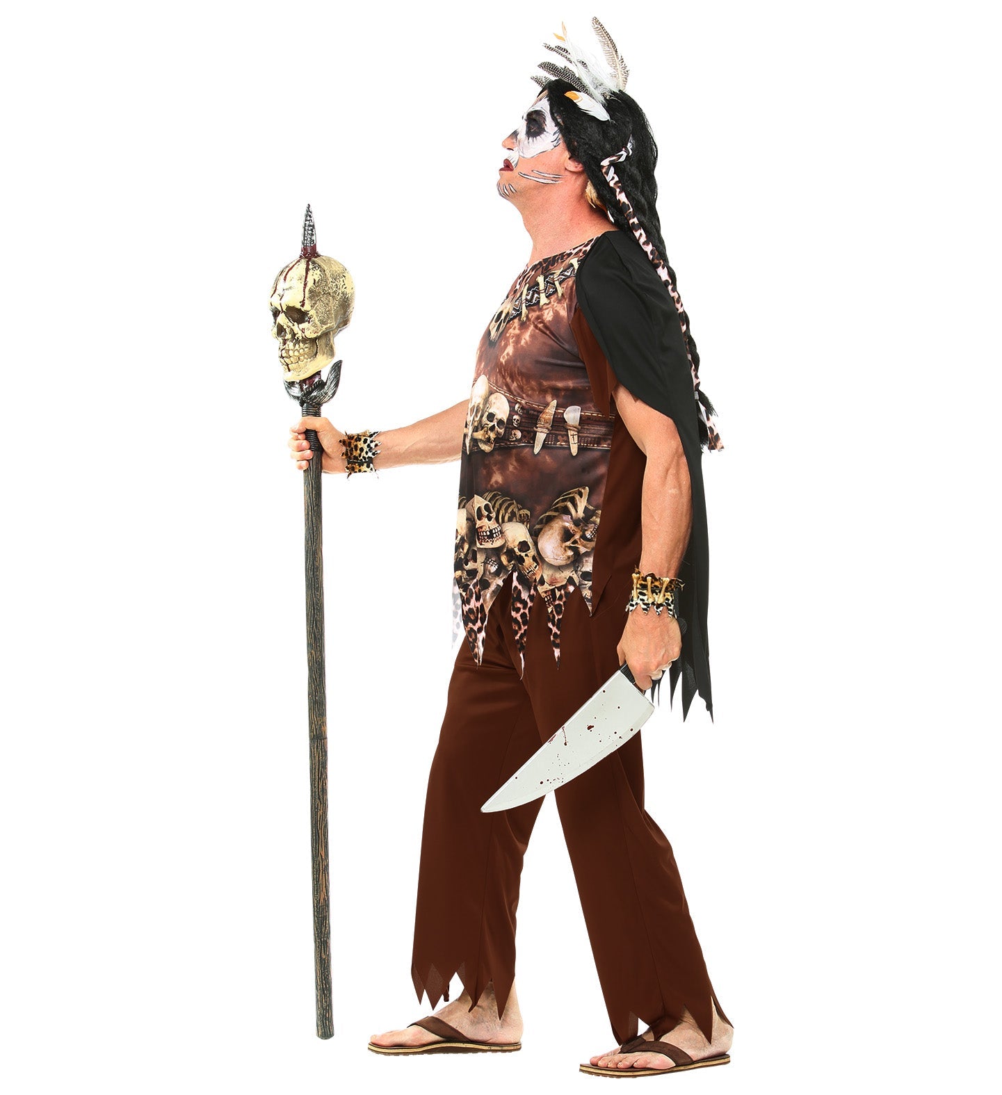 Widmann Voodoo Priester Herrenkostüm – Komplettes 4-teiliges Set - Fasnacht24.ch