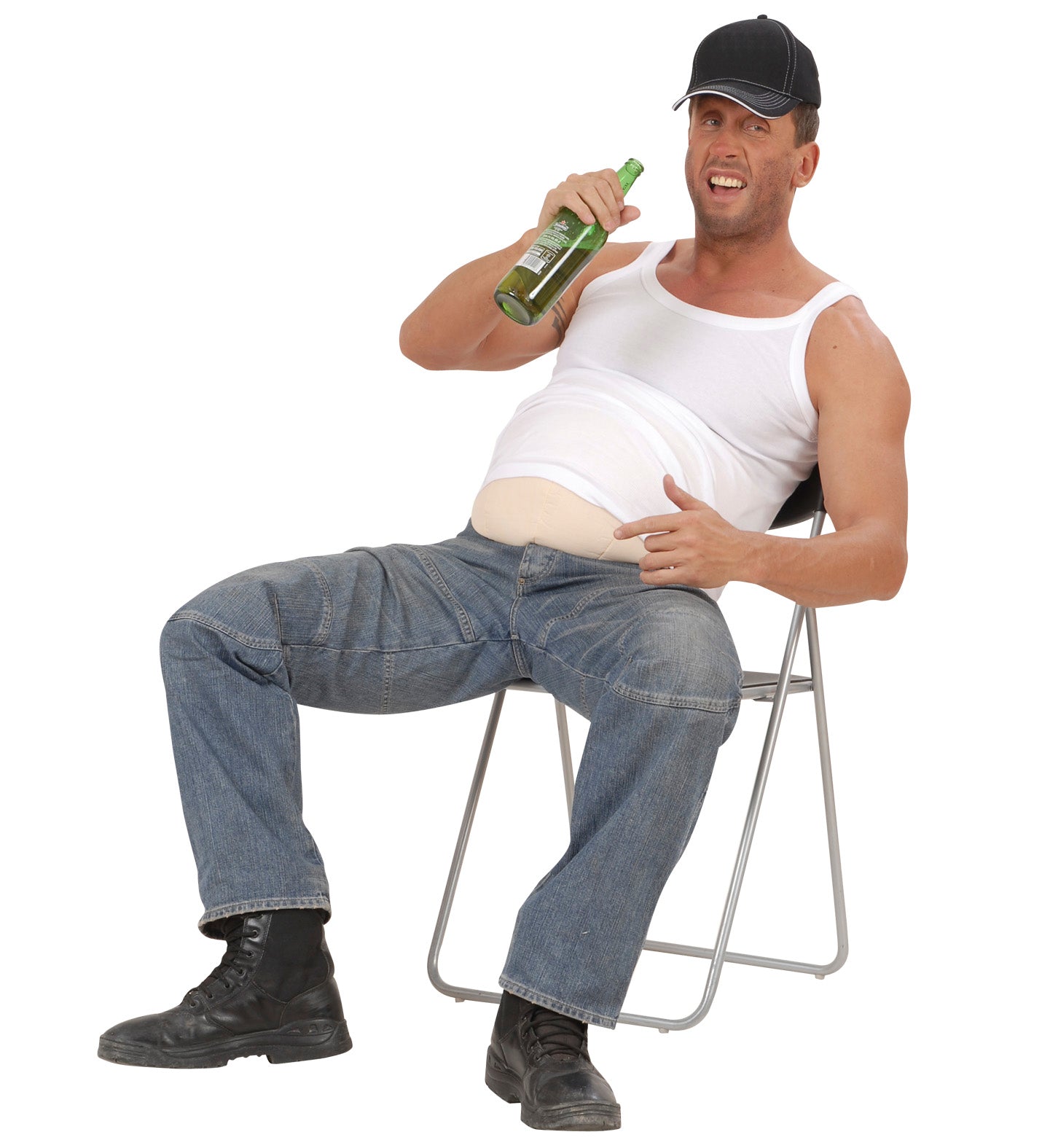 Verstellbarer Schaumstoffbauch in Hautfarbe für Weihnachtsmann- und Oktoberfestkostüme