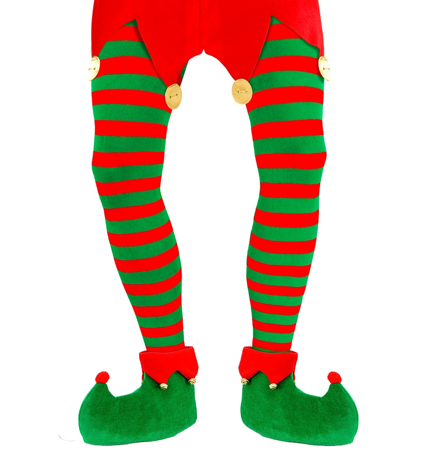 Rote und grüne gestreifte Weihnachtsstrumpfhose in Größe XL mit 70 DEN Material