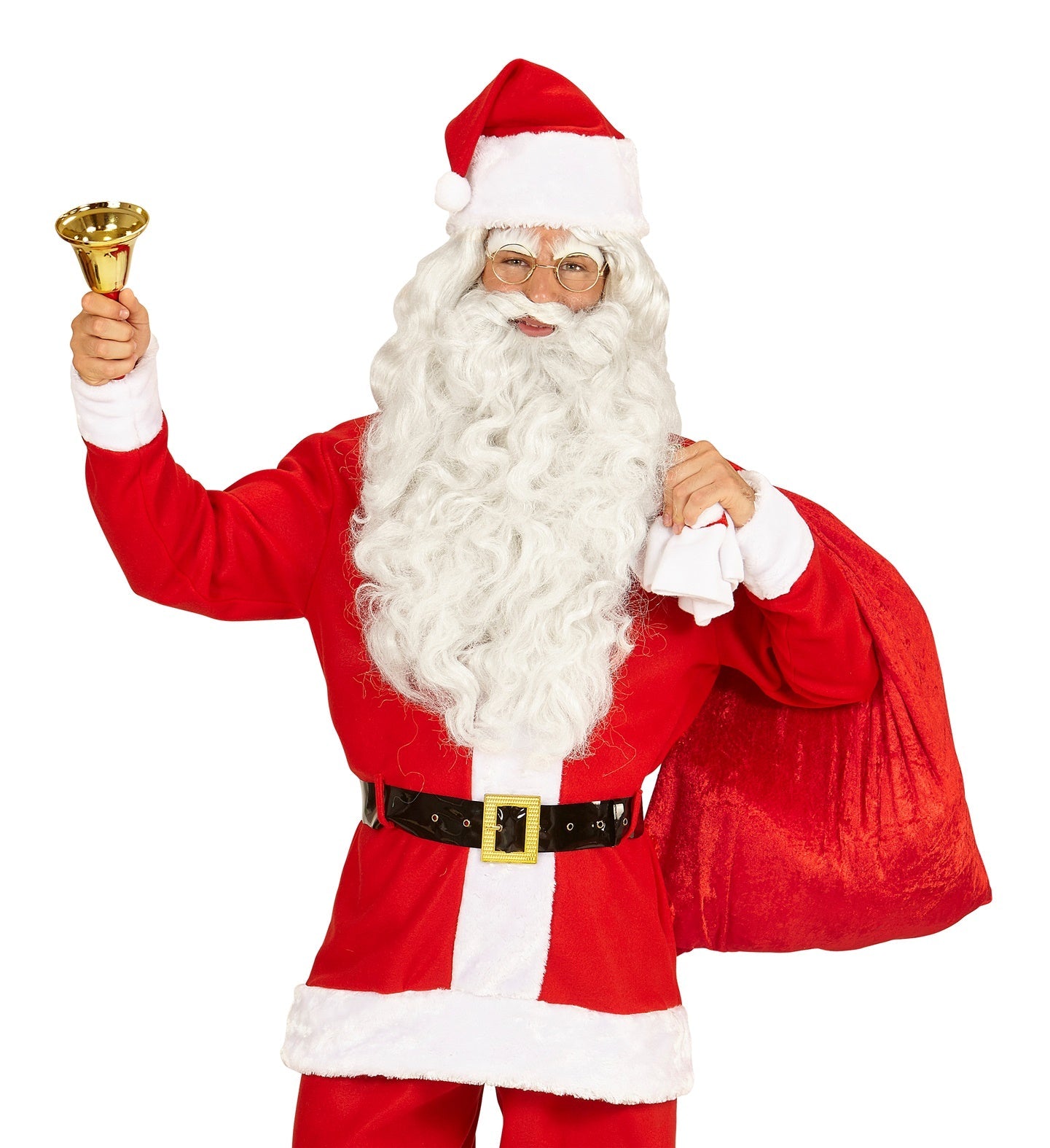 Roter Samt-Weihnachtsmannsack in groß, 60x100 cm, ideal für Geschenke und festliche Anlässe.