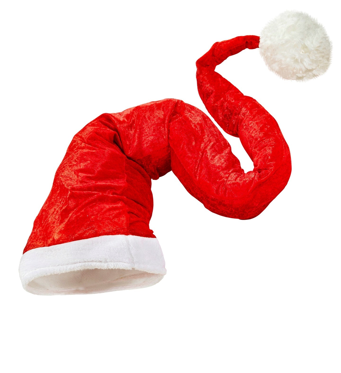 Widmann Extra Langer Samt Weihnachtsmütze – 150cm Roter Samthut - Fasnacht24.ch