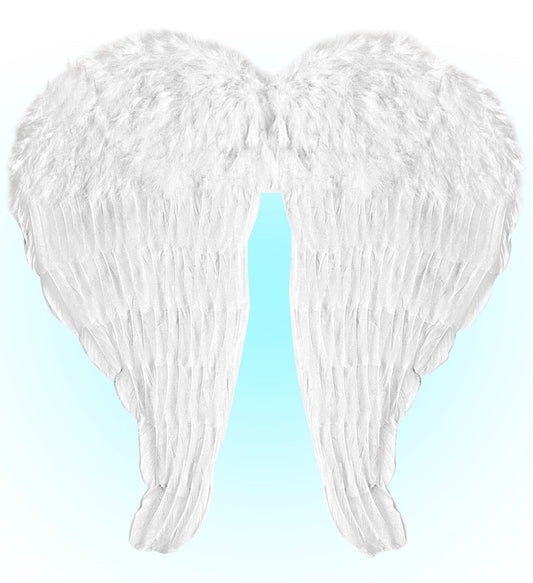 Widmann Modellierbare Weiße Federflügel – Kostüm Accessoire 66x62 cm - Fasnacht24.ch