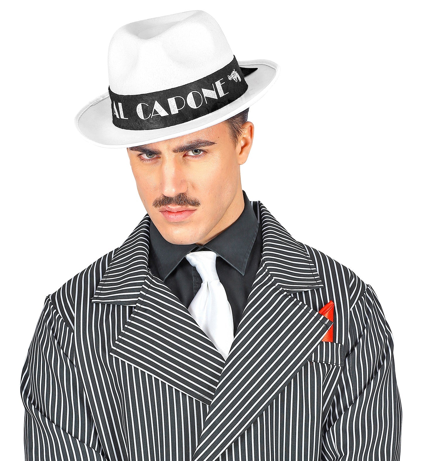 Gangster Hut Al Capone Weißer Filz – 20er Jahre Stil von Widmann - Fasnacht24.ch