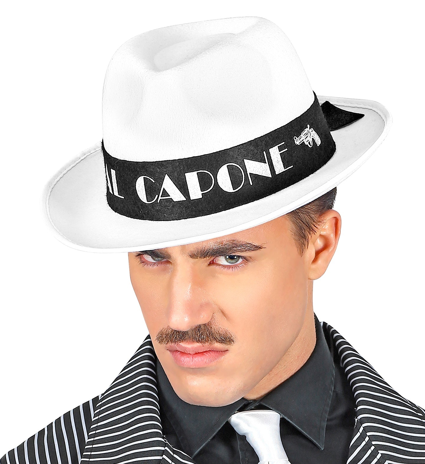 Gangster Hut Al Capone Weißer Filz – 20er Jahre Stil von Widmann - Fasnacht24.ch