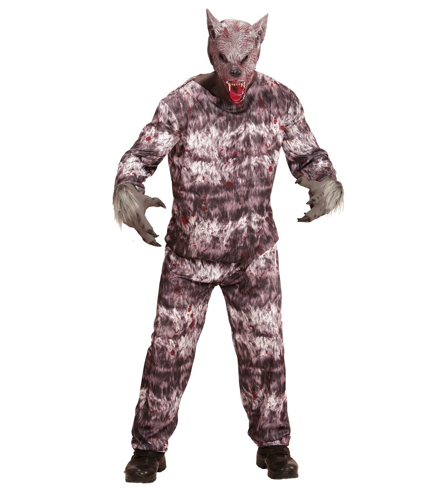 Werwolf Kostüm Set – Widmann Jacke, Hose & Maske mit Fell-Applikation - Fasnacht24.ch