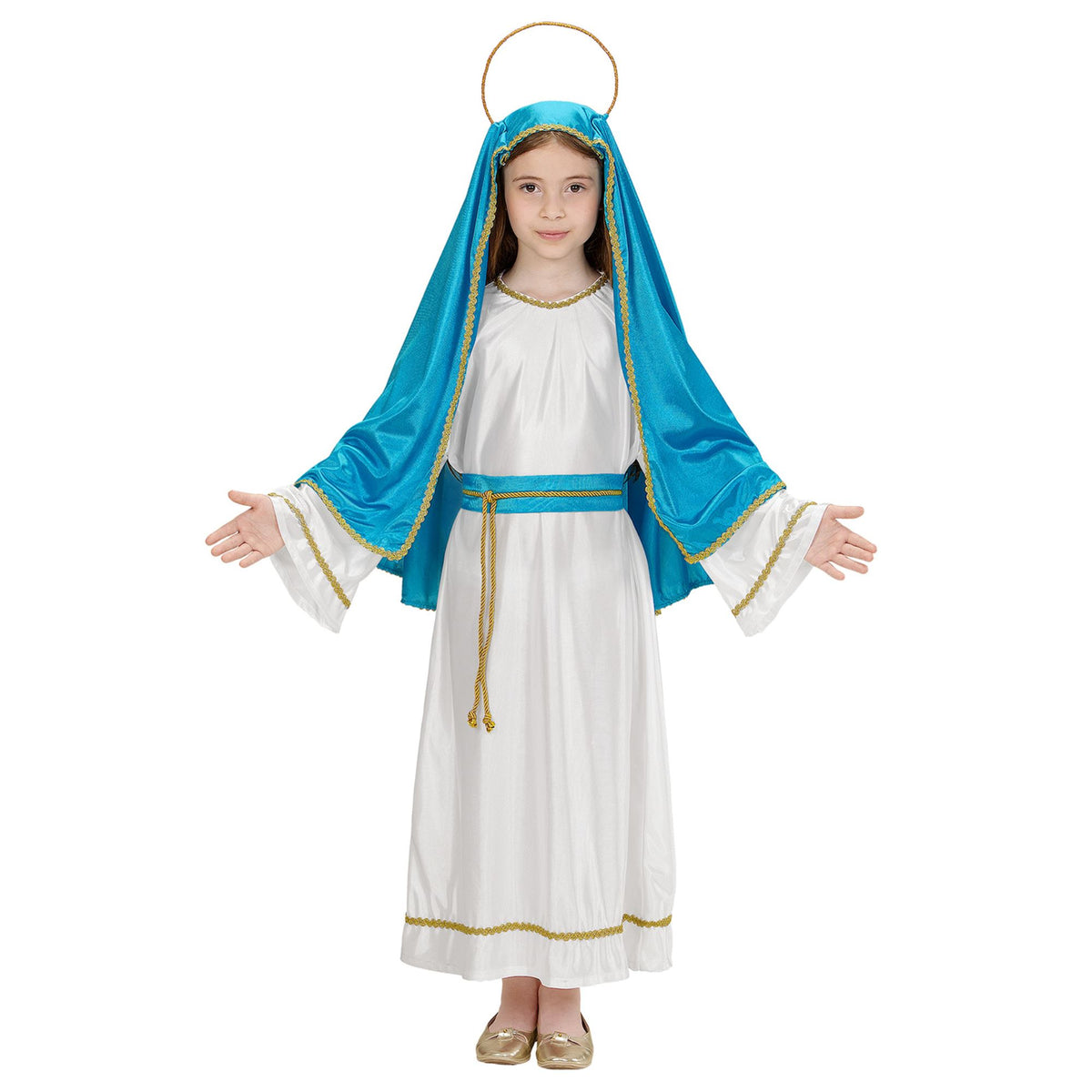 "HEILIGE MARIA" (Tunika, Gürtel, Kopfbedeckung, Heiligenschein)