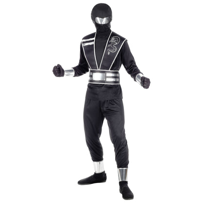 "SPIEGELNINJA" (Oberteil, Hose, Rüstung mit Gürtel, Armschoner, Beinschoner, Handschuhe, Maske)