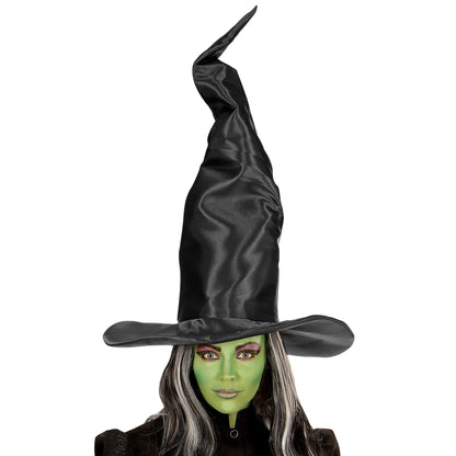 Widmann Kostümhut Extra grosser modellierbarer Satin-Hexenhut für Fasnacht und Halloween