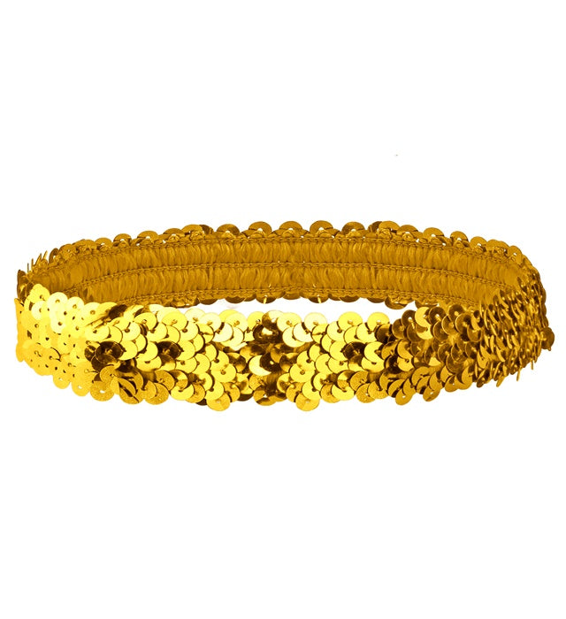 "GOLDENES PAILLETTEN STIRNBAND"