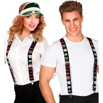 "HOSENTRÄGER MIT POKER-MOTIVEN"