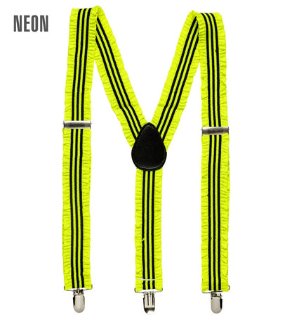 Neon-gelbe Hosenträger mit Rüschen von Widmann – Produktansicht
