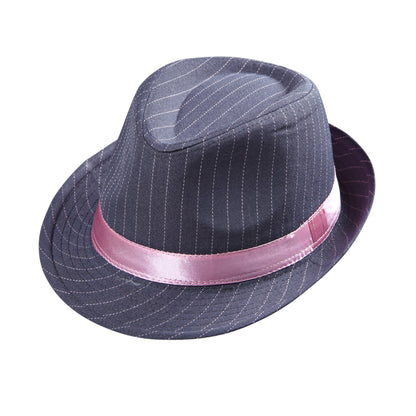 "GRAUER FEDORA MIT NADELSTREIFEN"