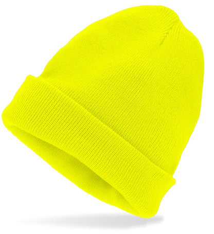 "MÜTZE BEANIE NEON GELB" WOLLOPTIK