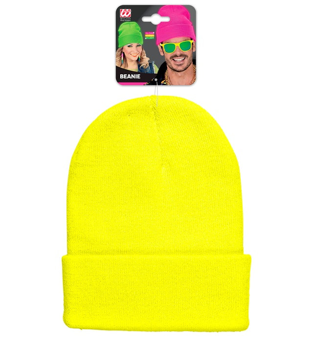 "MÜTZE BEANIE NEON GELB" WOLLOPTIK