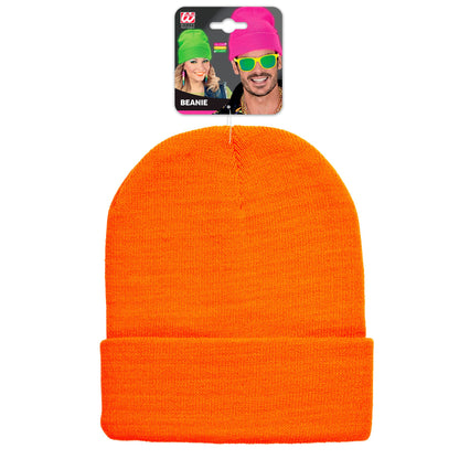 "MÜTZE BEANIE NEON ORANGE" WOLLOPTIK