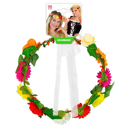 "DIADEM MIT BLUMEN UND BÄNDERN"