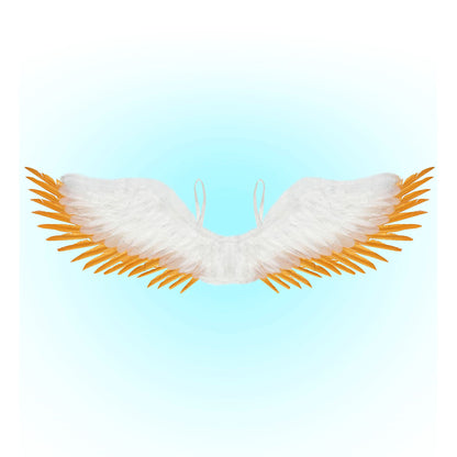 "WEISS - GOLDENE FEDERFLÜGEL" 100x25 cm