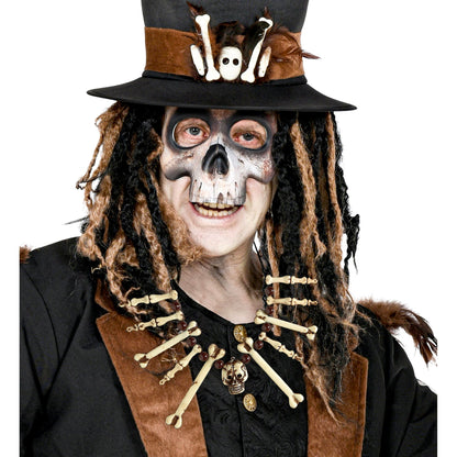 Widmann Schädel-Kette mit Knochen für Halloween und Fasnacht – Verpackung